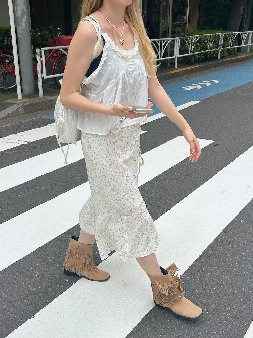 <SL2242674> 小花柄サイドドロストスカート