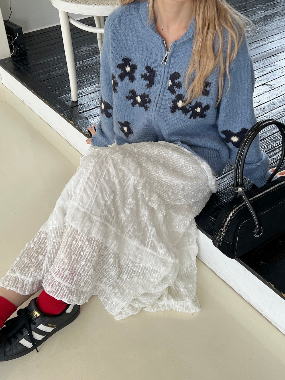 <SL2243632> shining lace tiered skirt