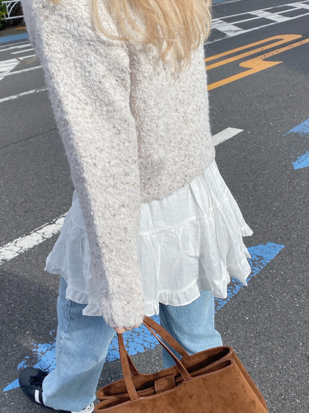 <SL2244642> マーブルチョコレートニット