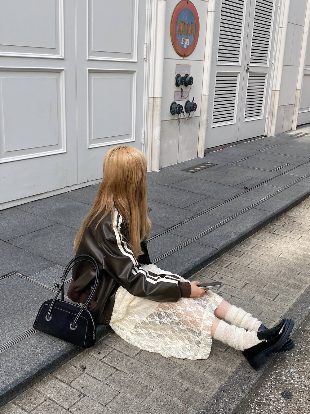 <SL2243611> アシンメトリーレーススカート