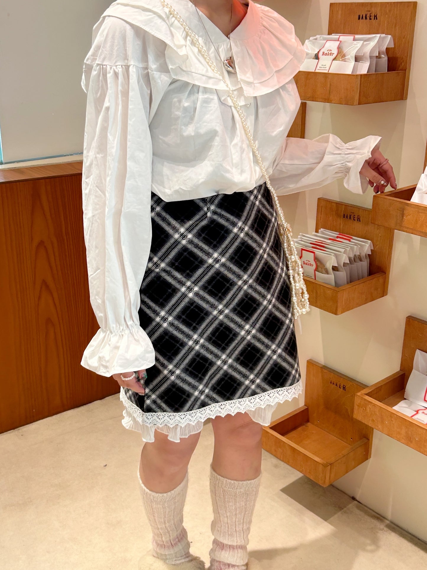 <SL2234627> ダブルフリルカラーチュニック