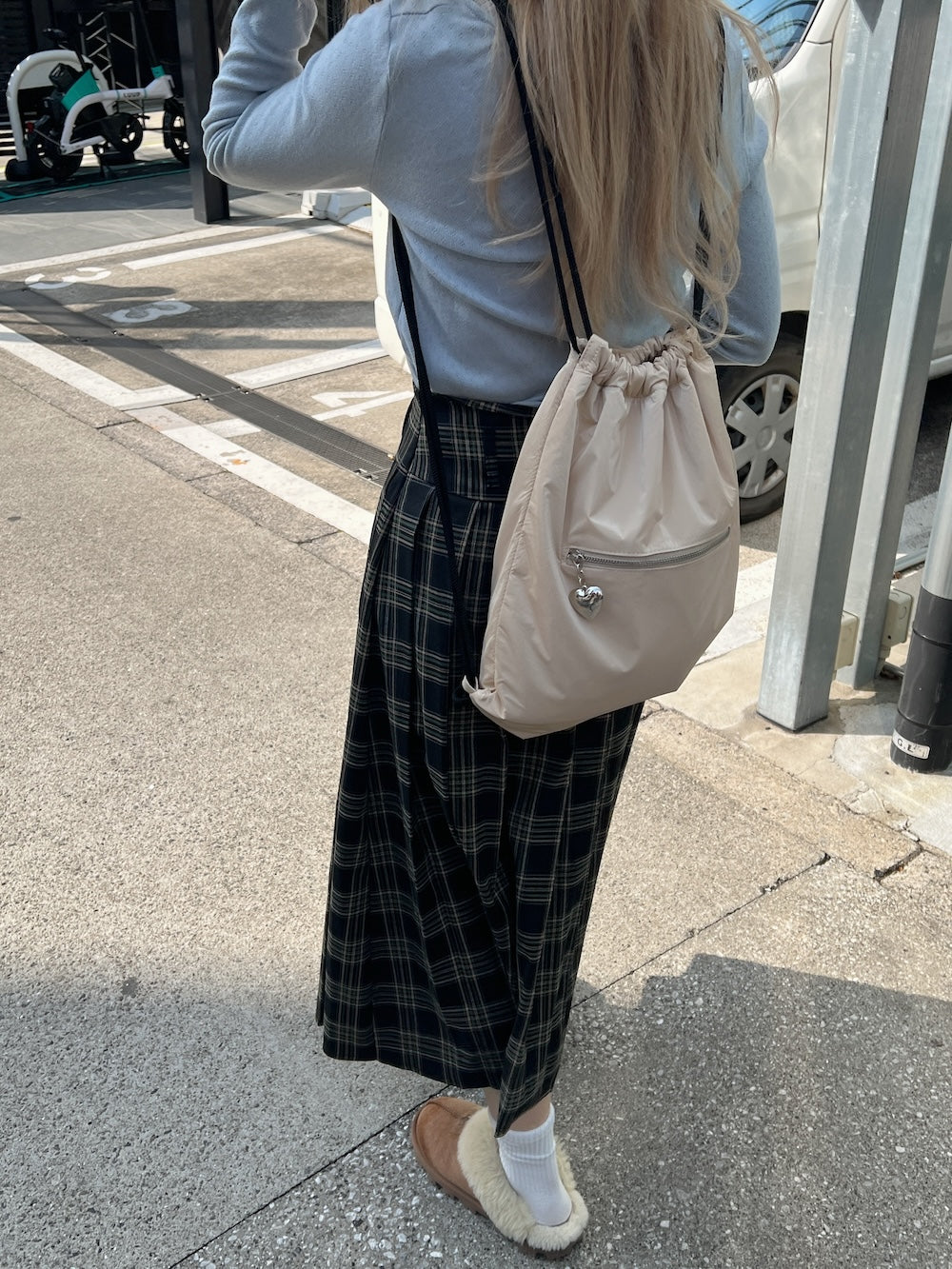 <SL2244656> ロングチェックプリーツスカート