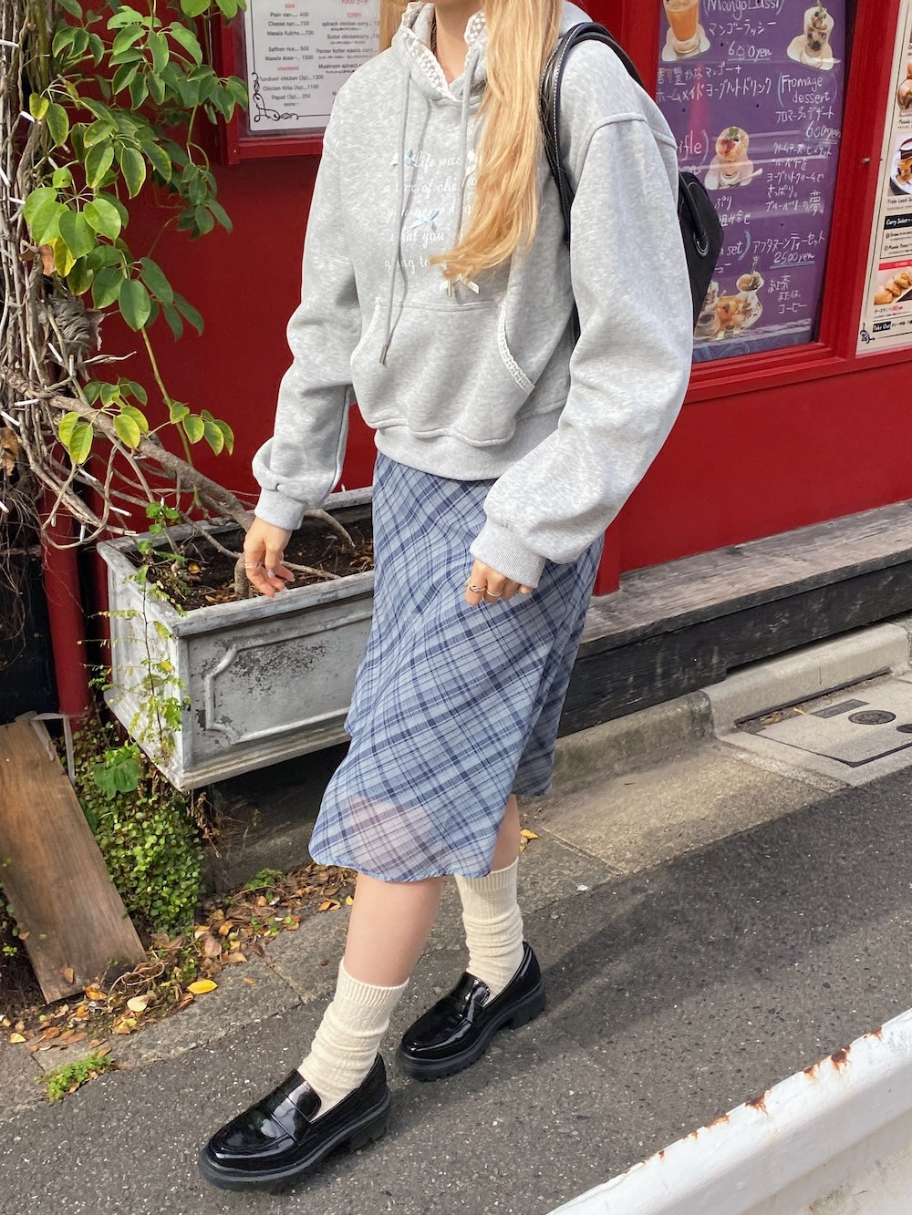 <SL2244669> 裏起毛リボンポイントフーディー