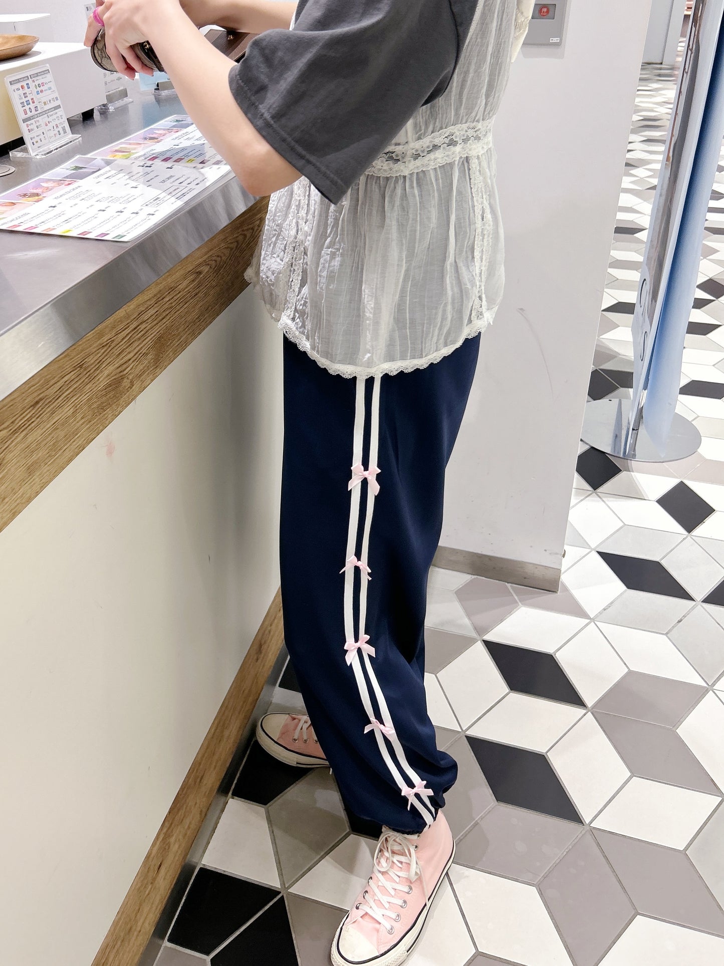 <SL2234623> リボンラインジョガーパンツ※動画あり
