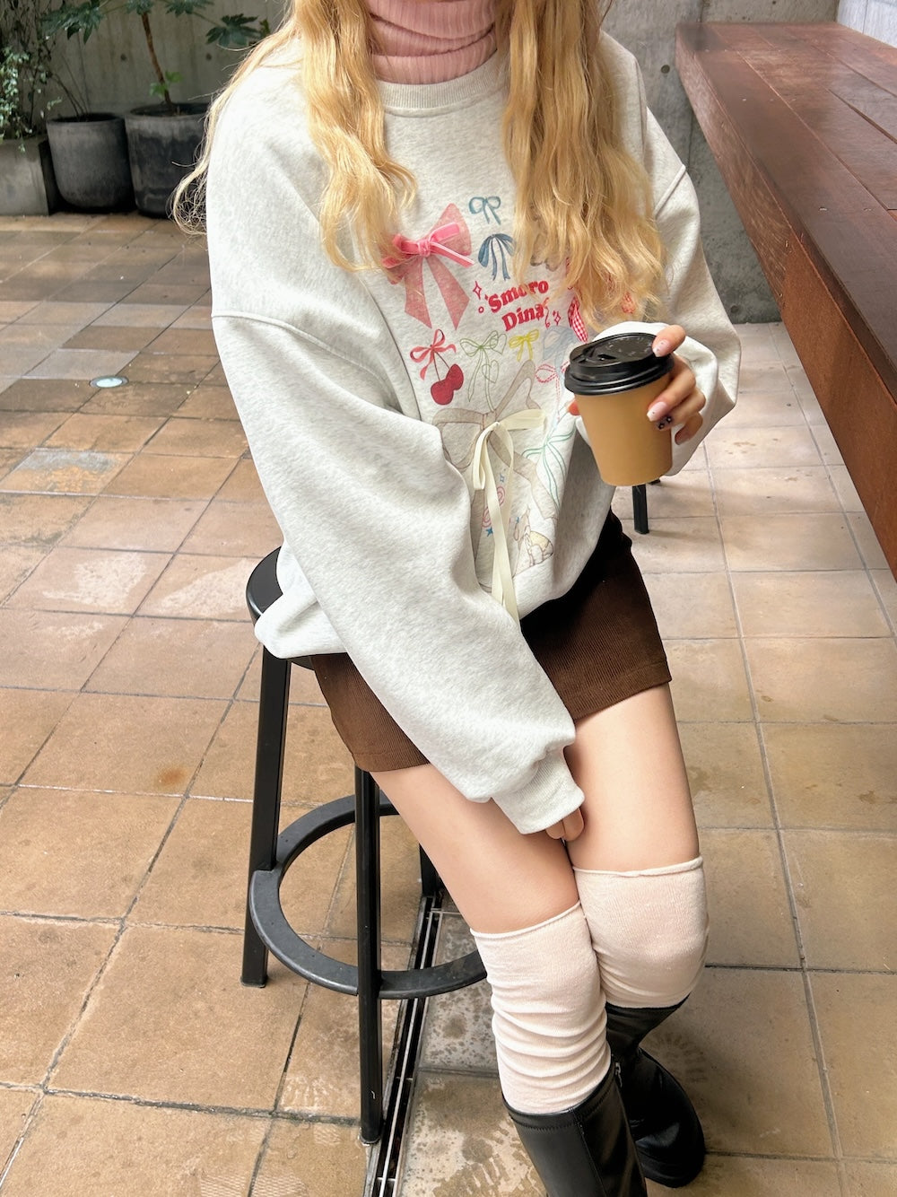 <SL2243664> ribbon vintage design sweat