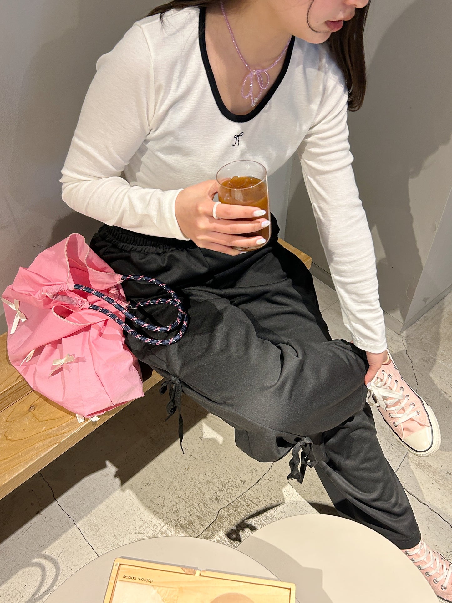 <SL2241613> リボンワイドパンツ