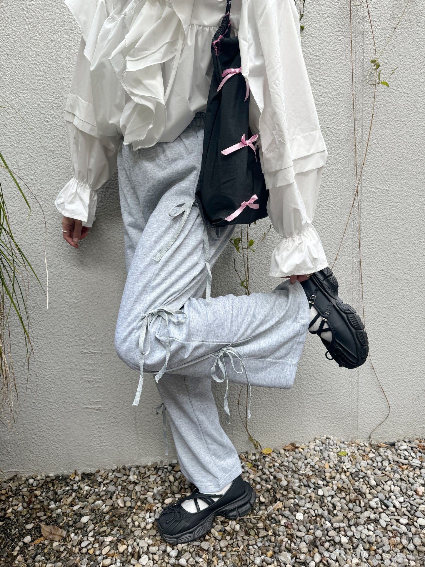 <SL2241613> リボンワイドパンツ
