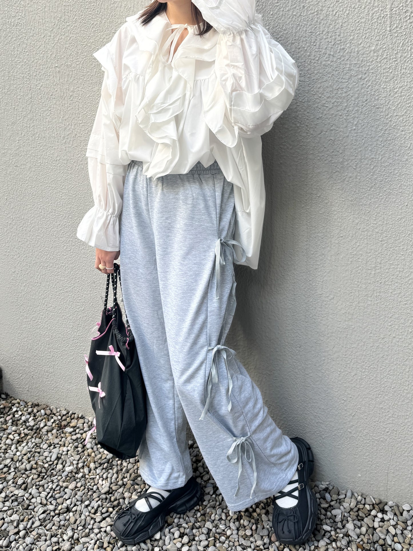 <SL2241613> リボンワイドパンツ