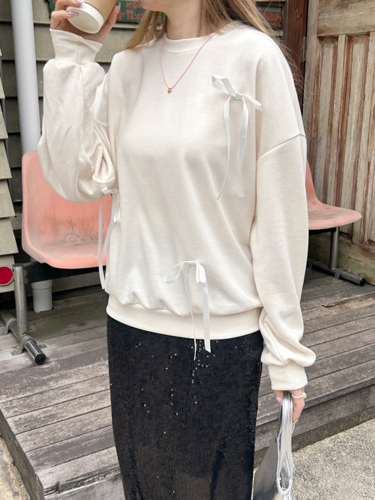 ※残りわずか! <SL2241604> ribbon point sweat