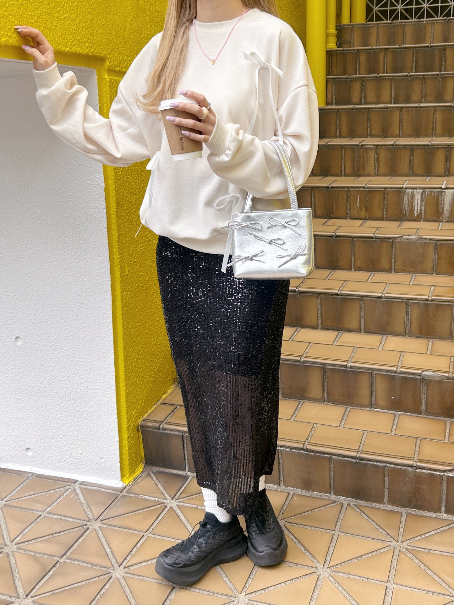 ※残りわずか! <SL2241604> ribbon point sweat