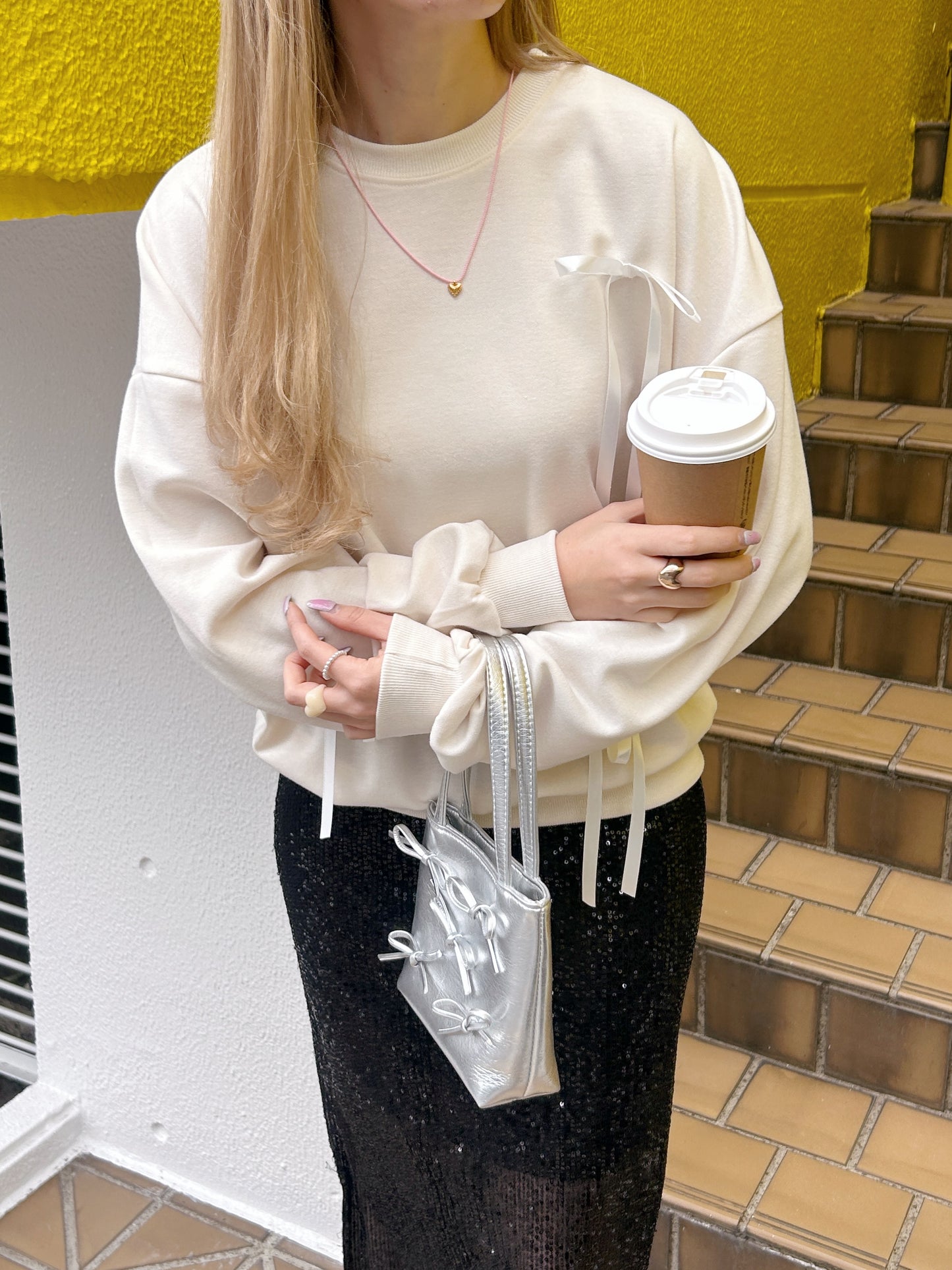 ※残りわずか! <SL2241604> ribbon point sweat