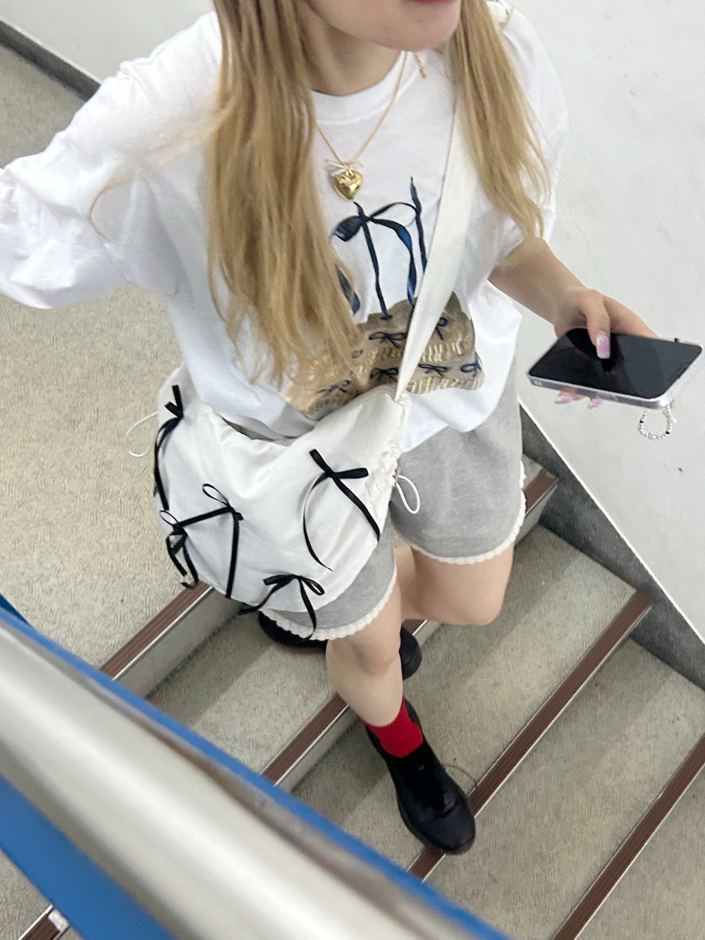 <SL1241603> リボンショルダーバッグ