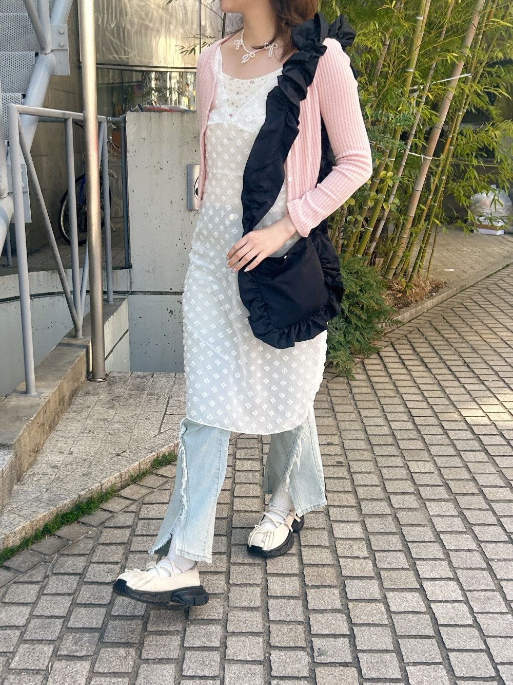 <SL1241604> フリルギャザーショルダーバッグ