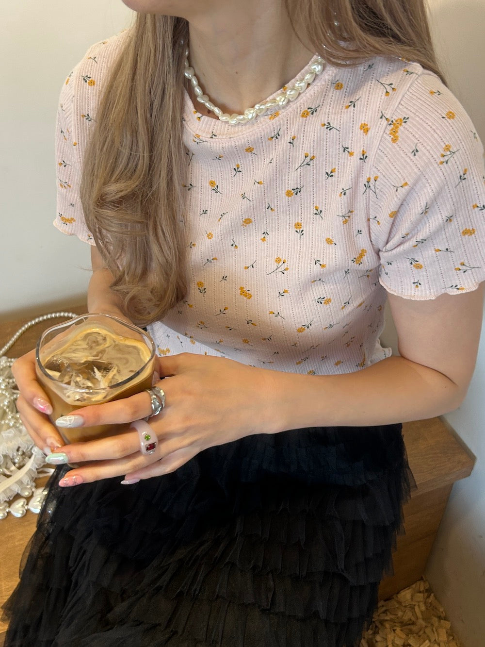 <SL2241627> flower thermal tee