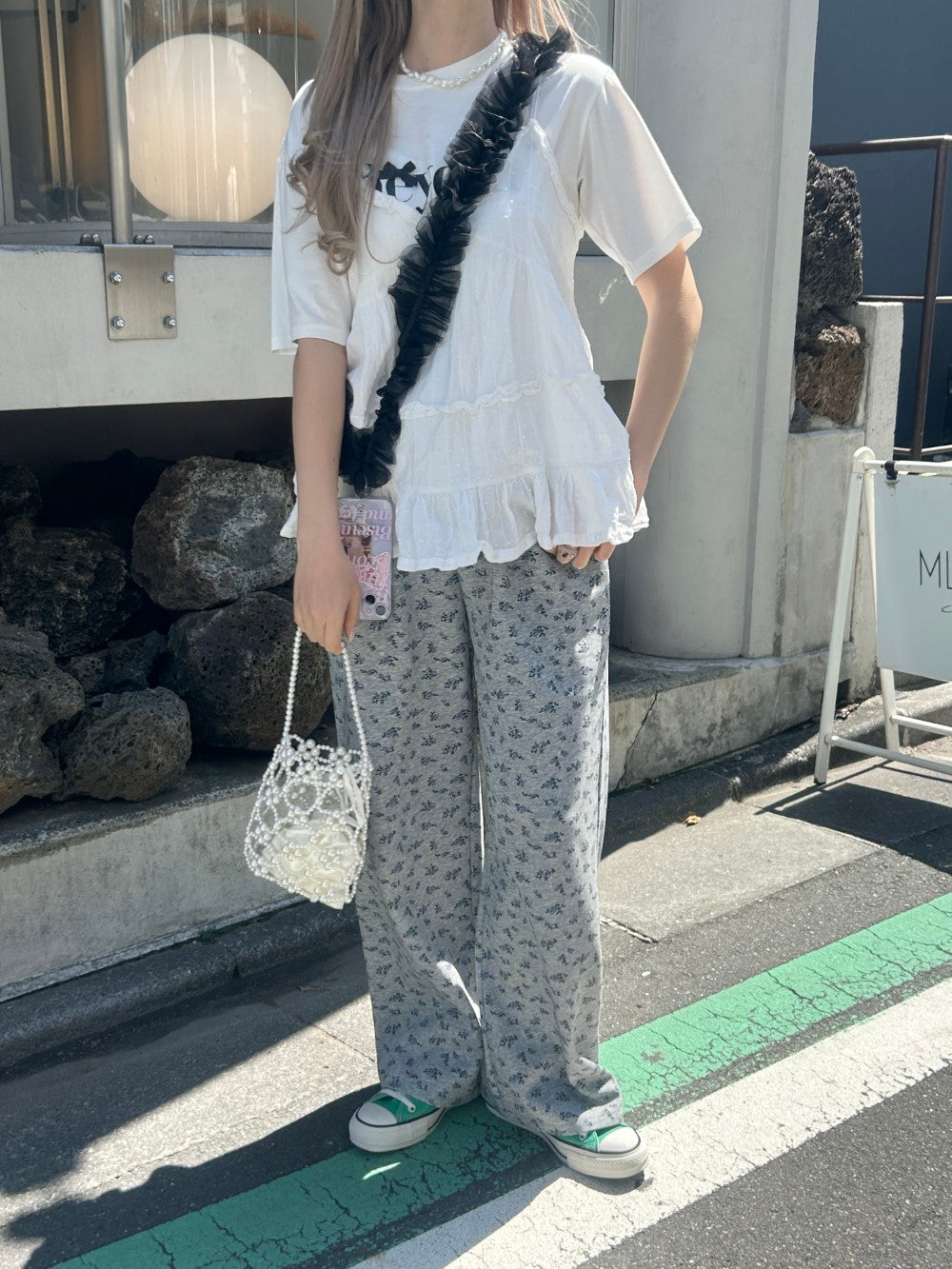 <SL2241655> 小花柄スウェットパンツ