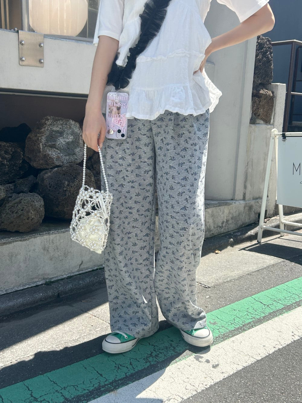 <SL2241655> 小花柄スウェットパンツ