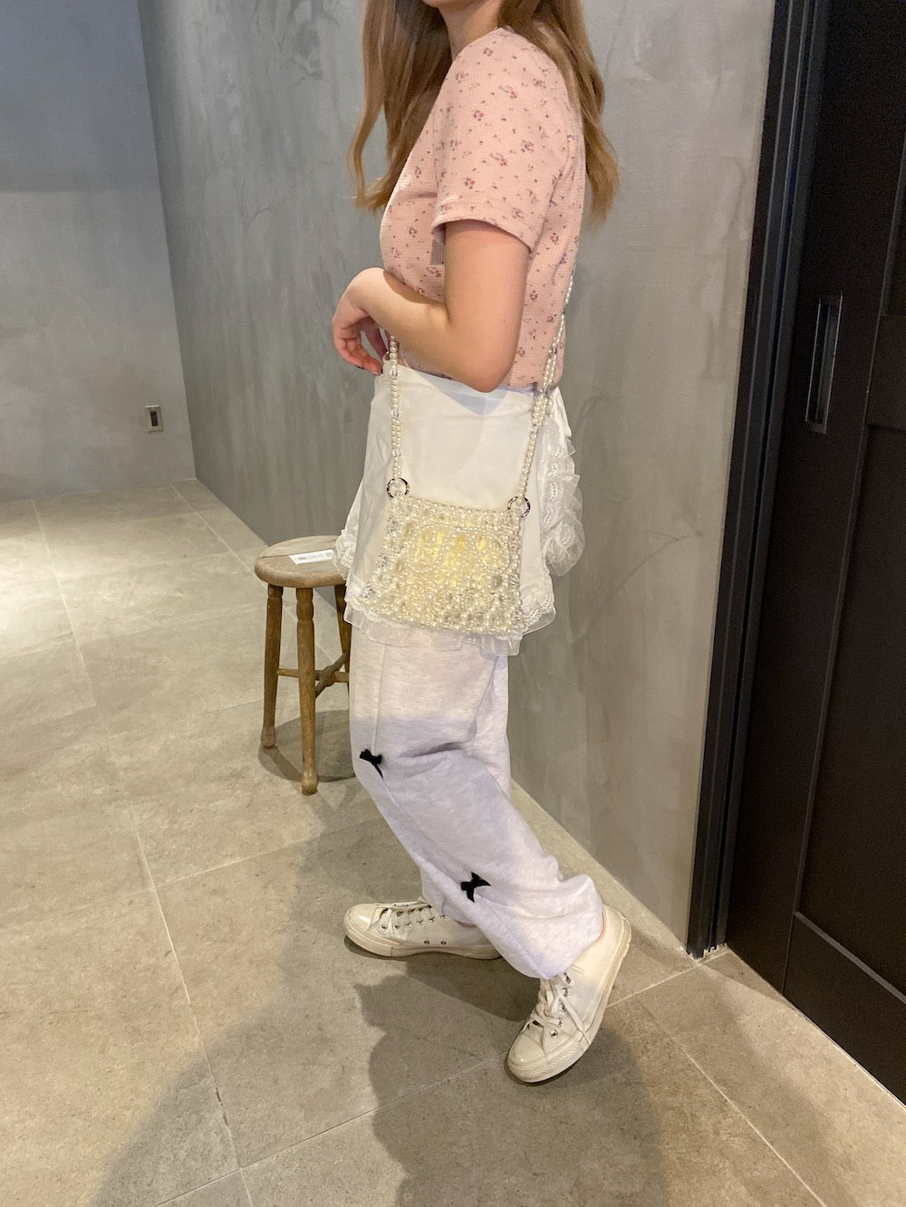 <SL1241602> リボンパールバッグ