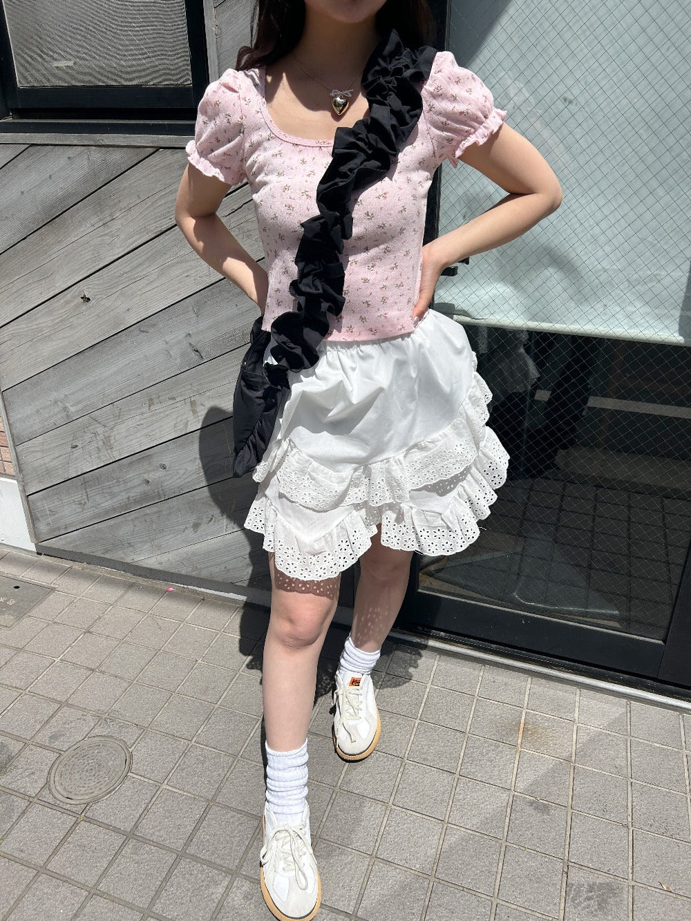 <SL1241604> フリルギャザーショルダーバッグ