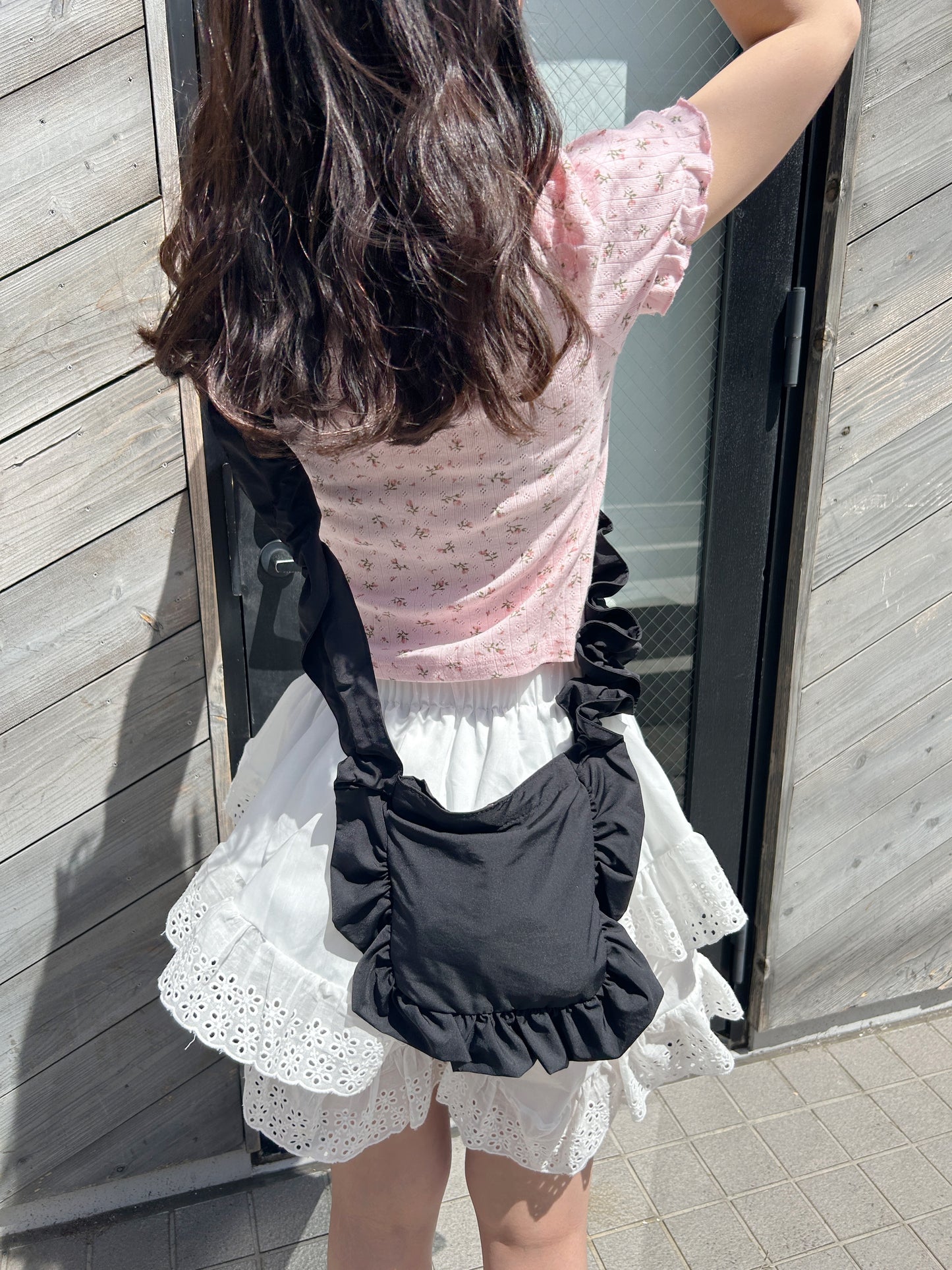 <SL1241604> フリルギャザーショルダーバッグ
