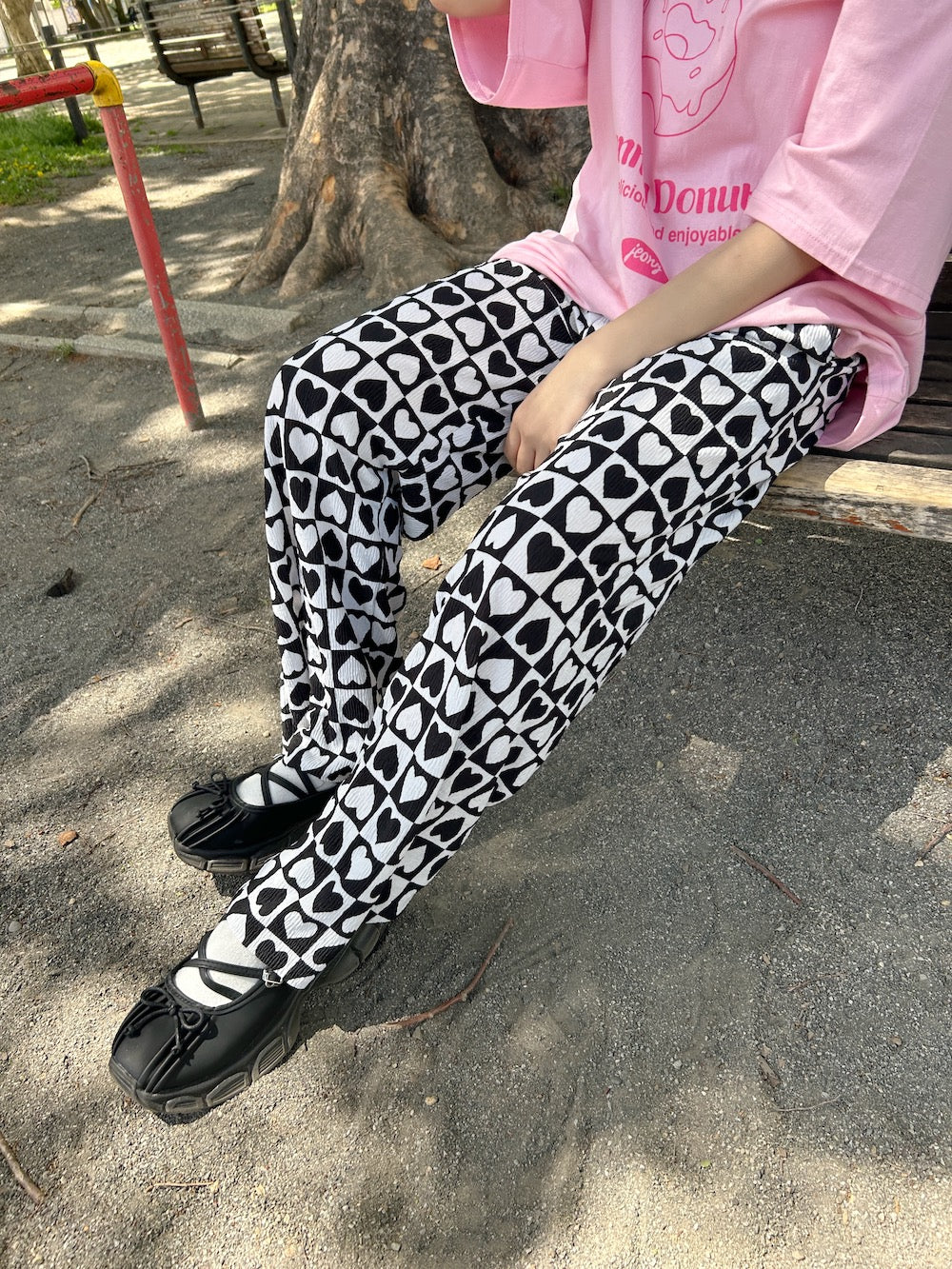<SL2241611> ハートプリーツパンツ