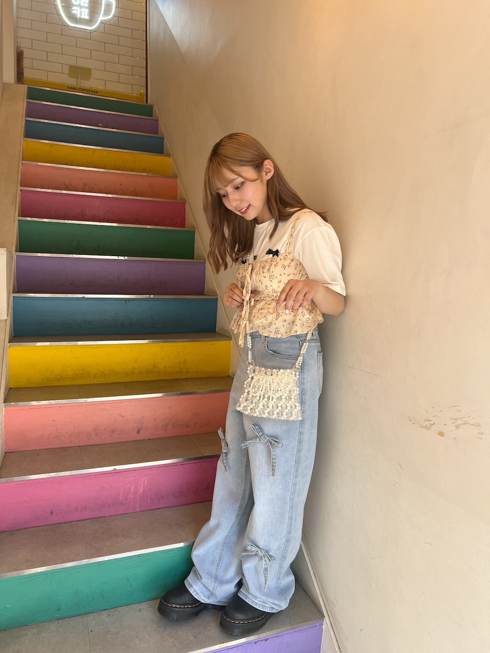 <SL1241602> リボンパールバッグ