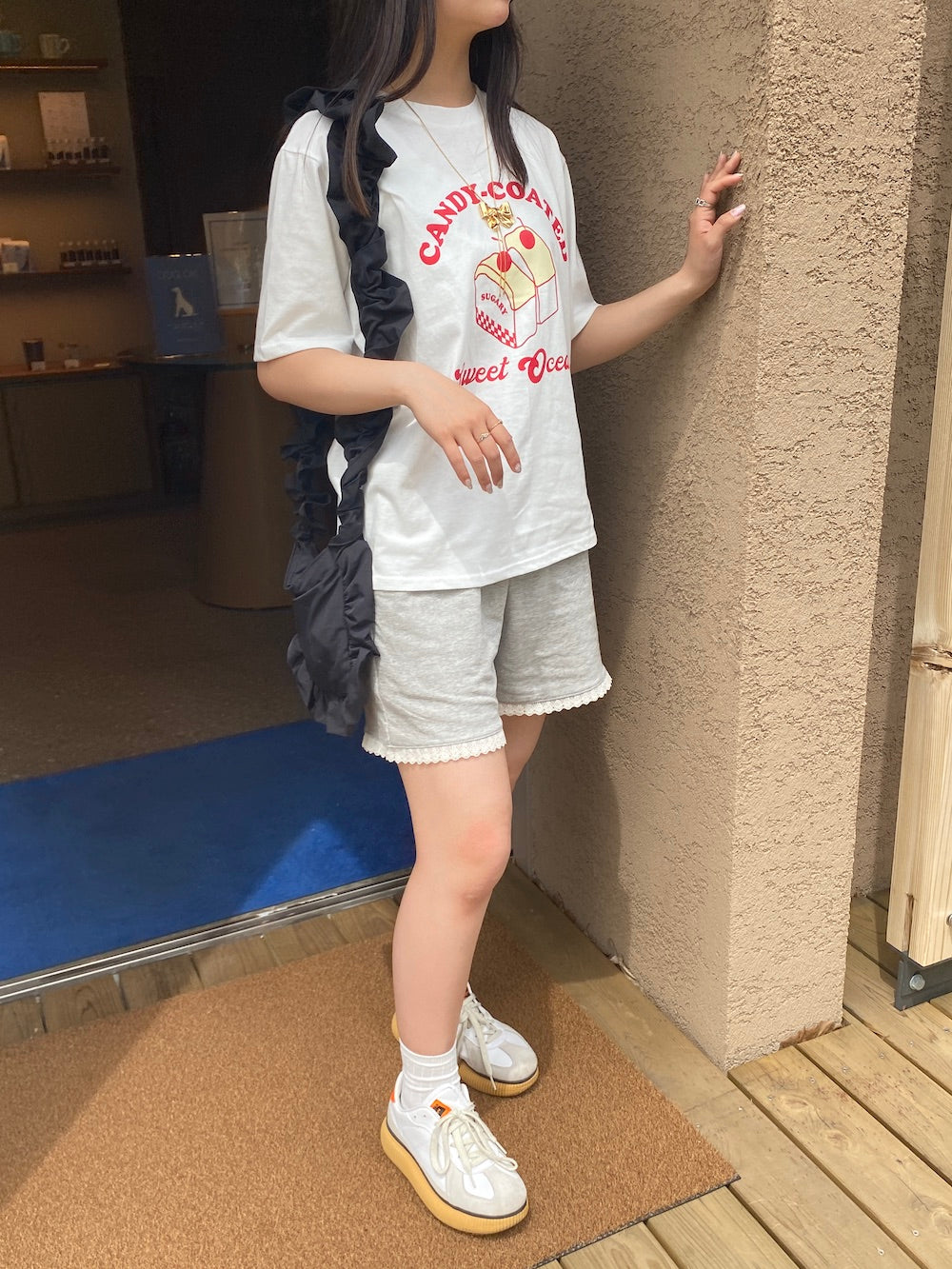 <SL1241604> フリルギャザーショルダーバッグ