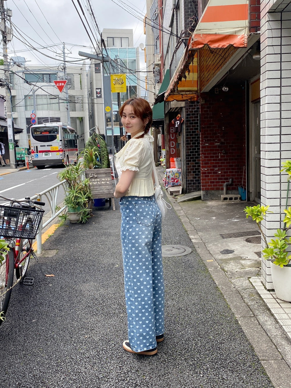 <SL2242604> ハート柄デニム