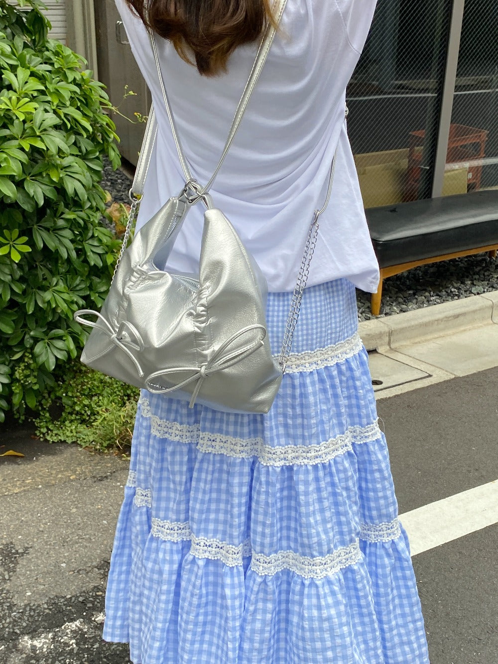 <SL2241667> ギンガムチェックティアードスカート