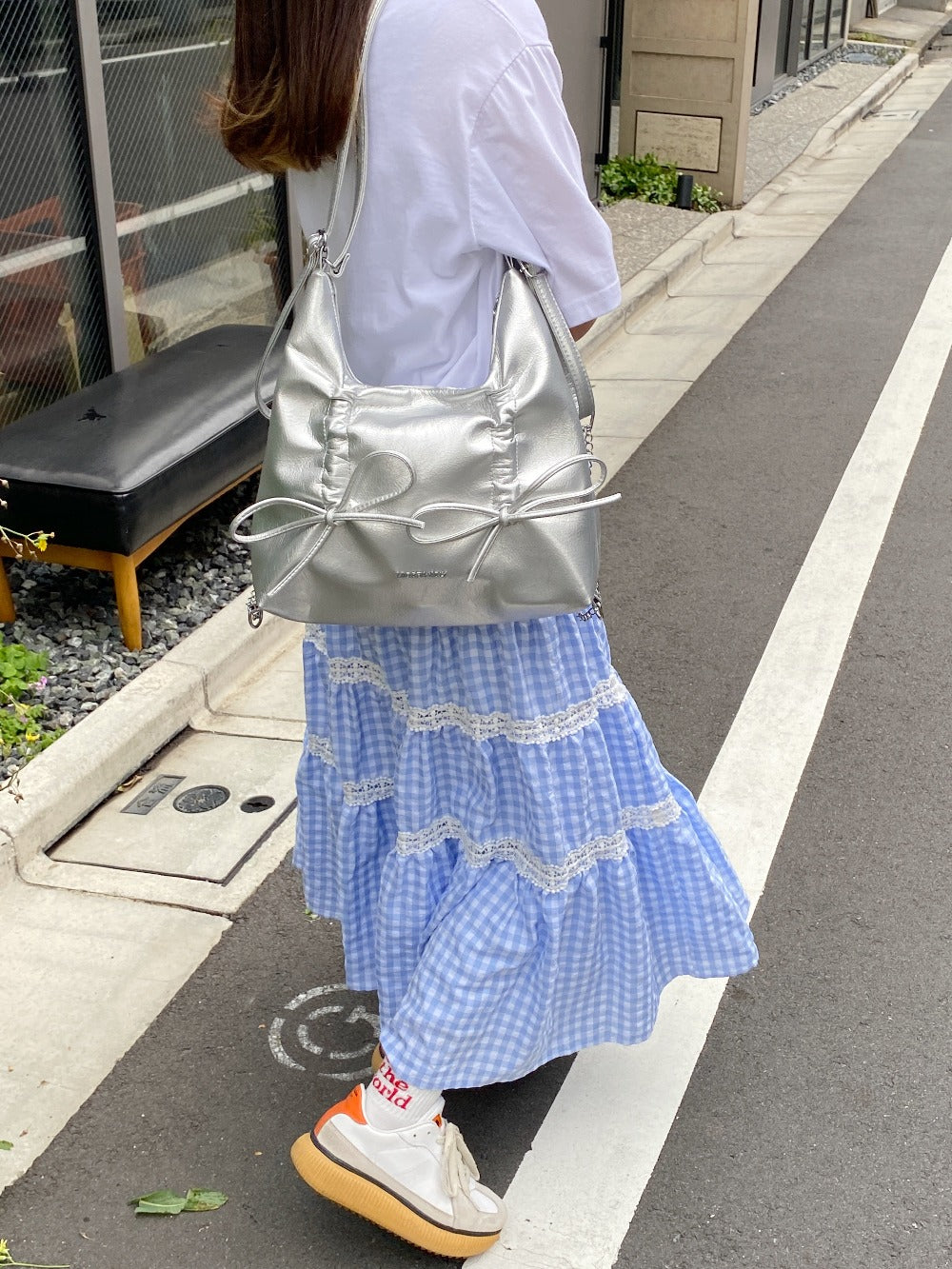 <SL2241667> ギンガムチェックティアードスカート