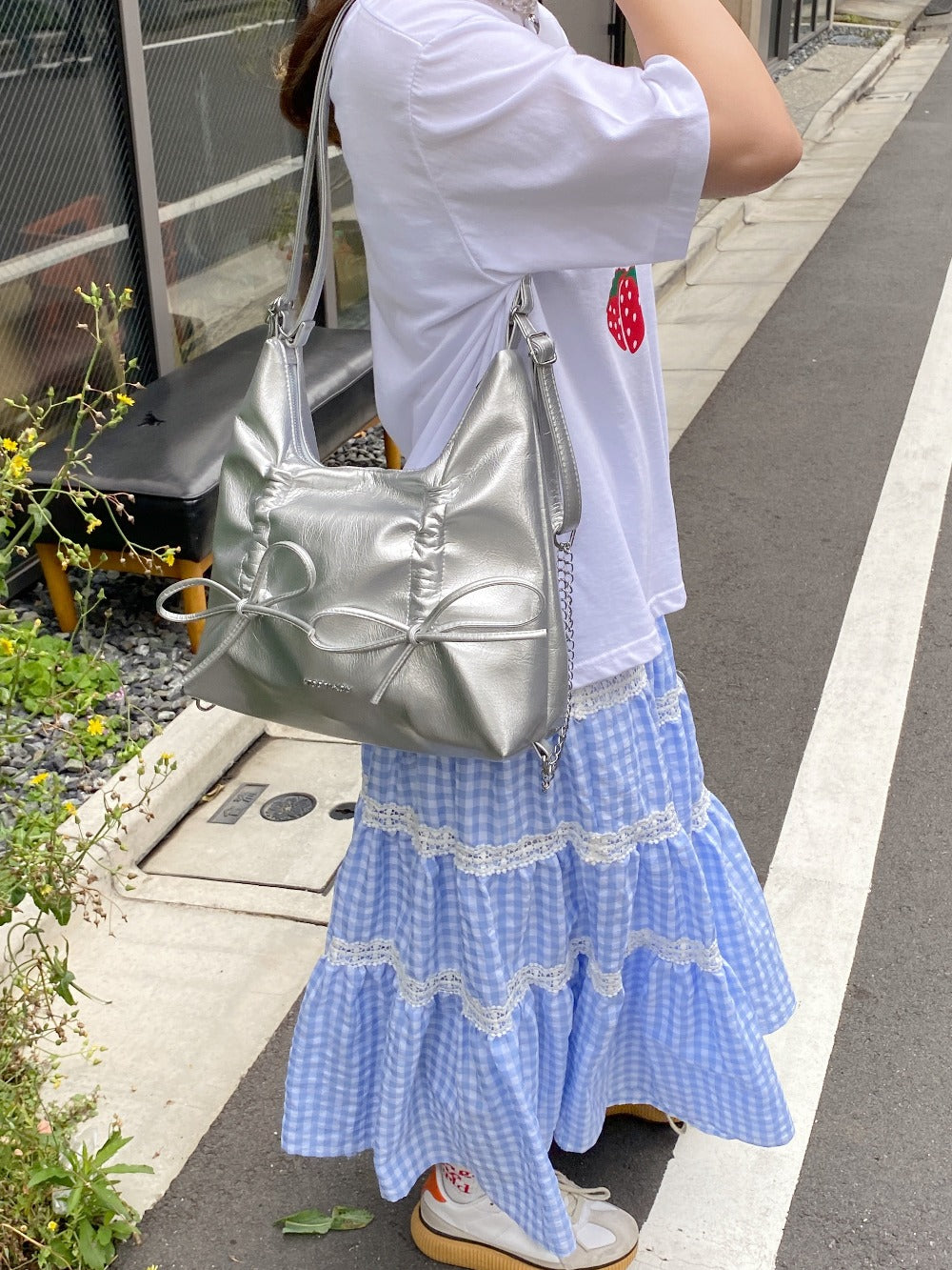 <SL2241667> ギンガムチェックティアードスカート