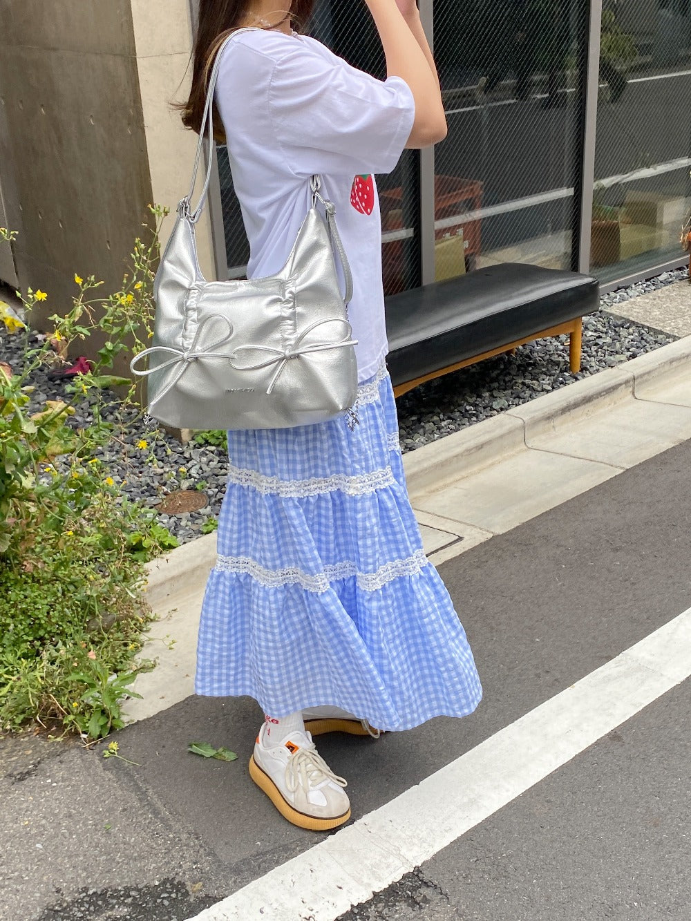 <SL2241667> ギンガムチェックティアードスカート