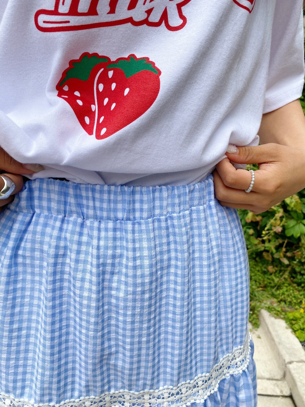 <SL2241667> ギンガムチェックティアードスカート