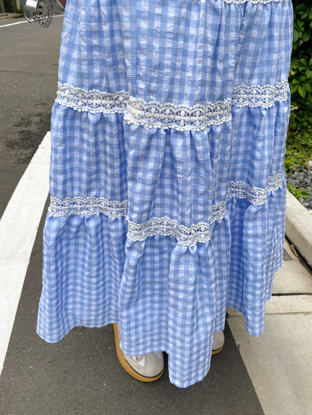 <SL2241667> ギンガムチェックティアードスカート