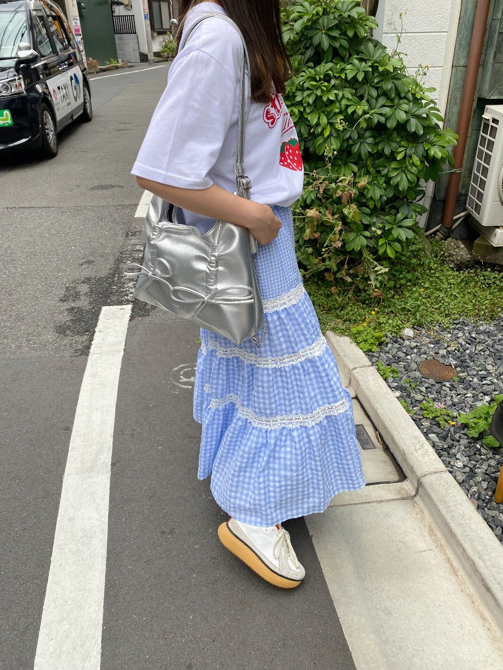 <SL2241667> ギンガムチェックティアードスカート