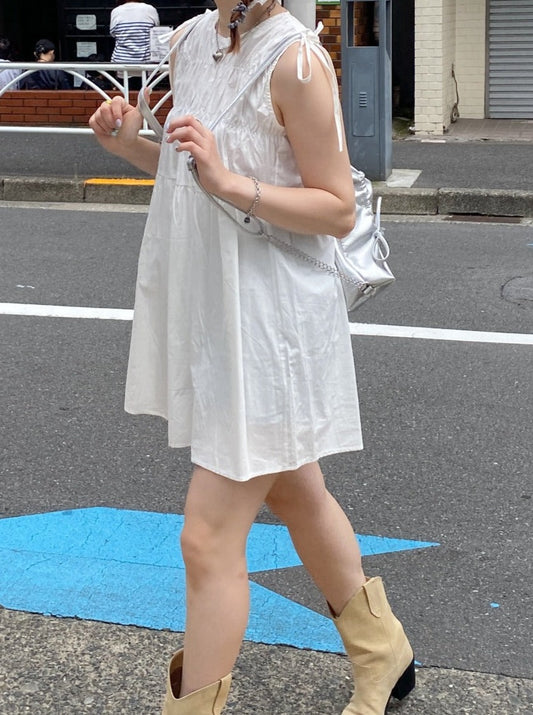 <SL2241671> ショルダーリボンミニワンピース