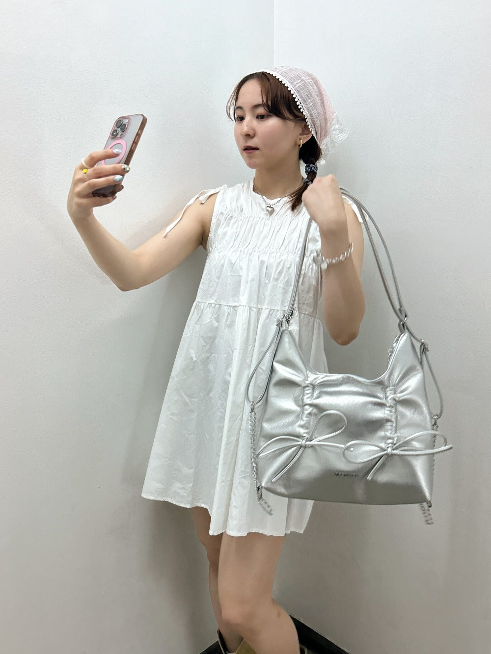 <SL1241607> 2wayダブルリボンバッグ