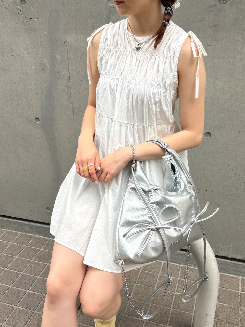 <SL1241607> 2wayダブルリボンバッグ