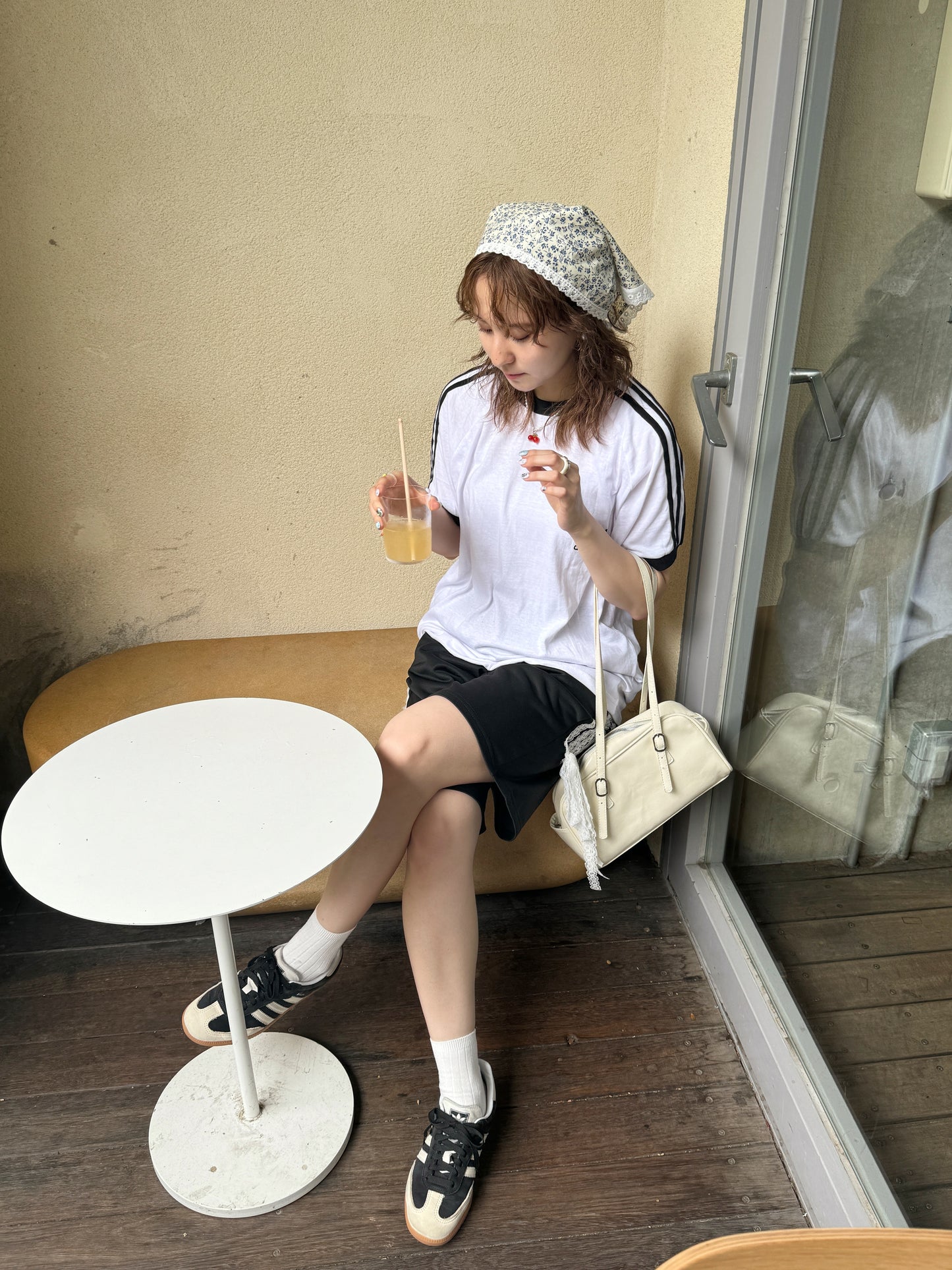 <SL2242608> サイドレースリボンハーフパンツ