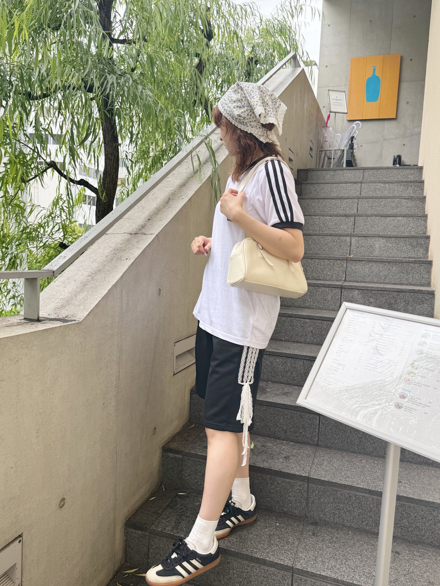 <SL2242608> サイドレースリボンハーフパンツ