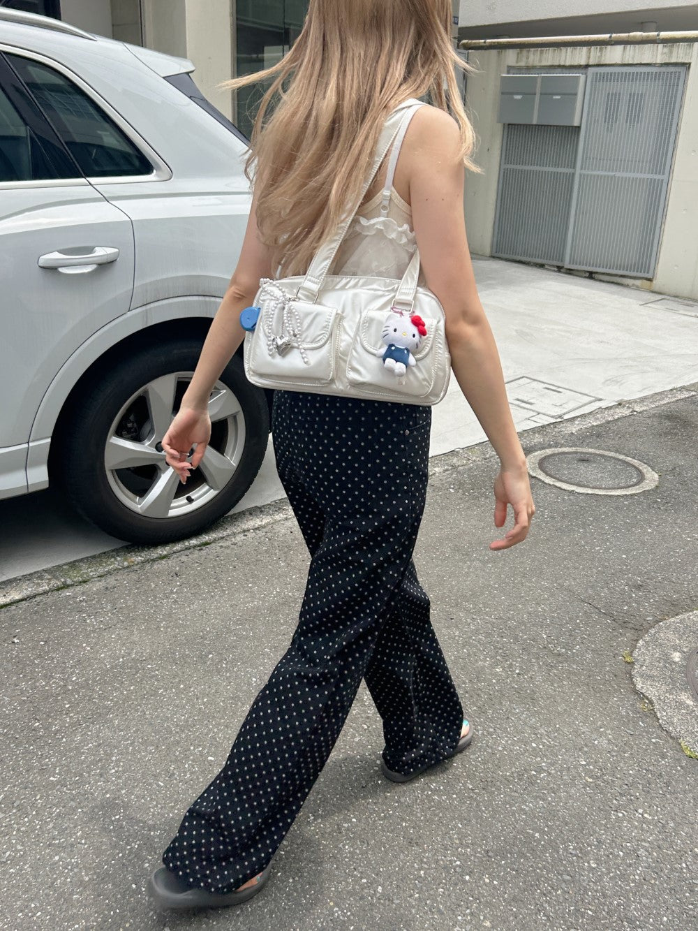 <SL2242647> dot denim pants