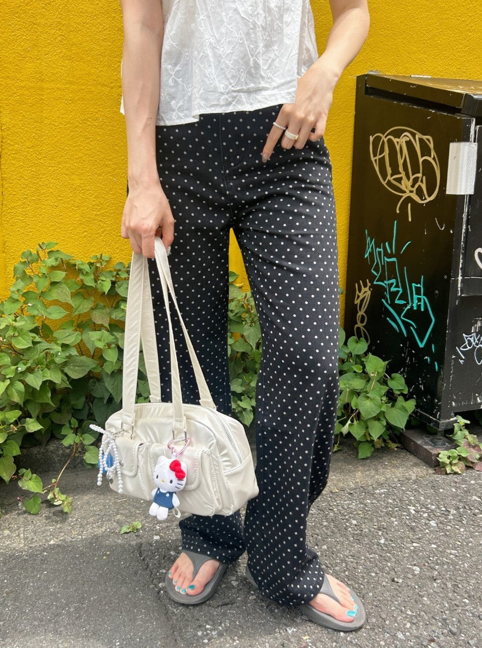 <SL2242647> dot denim pants