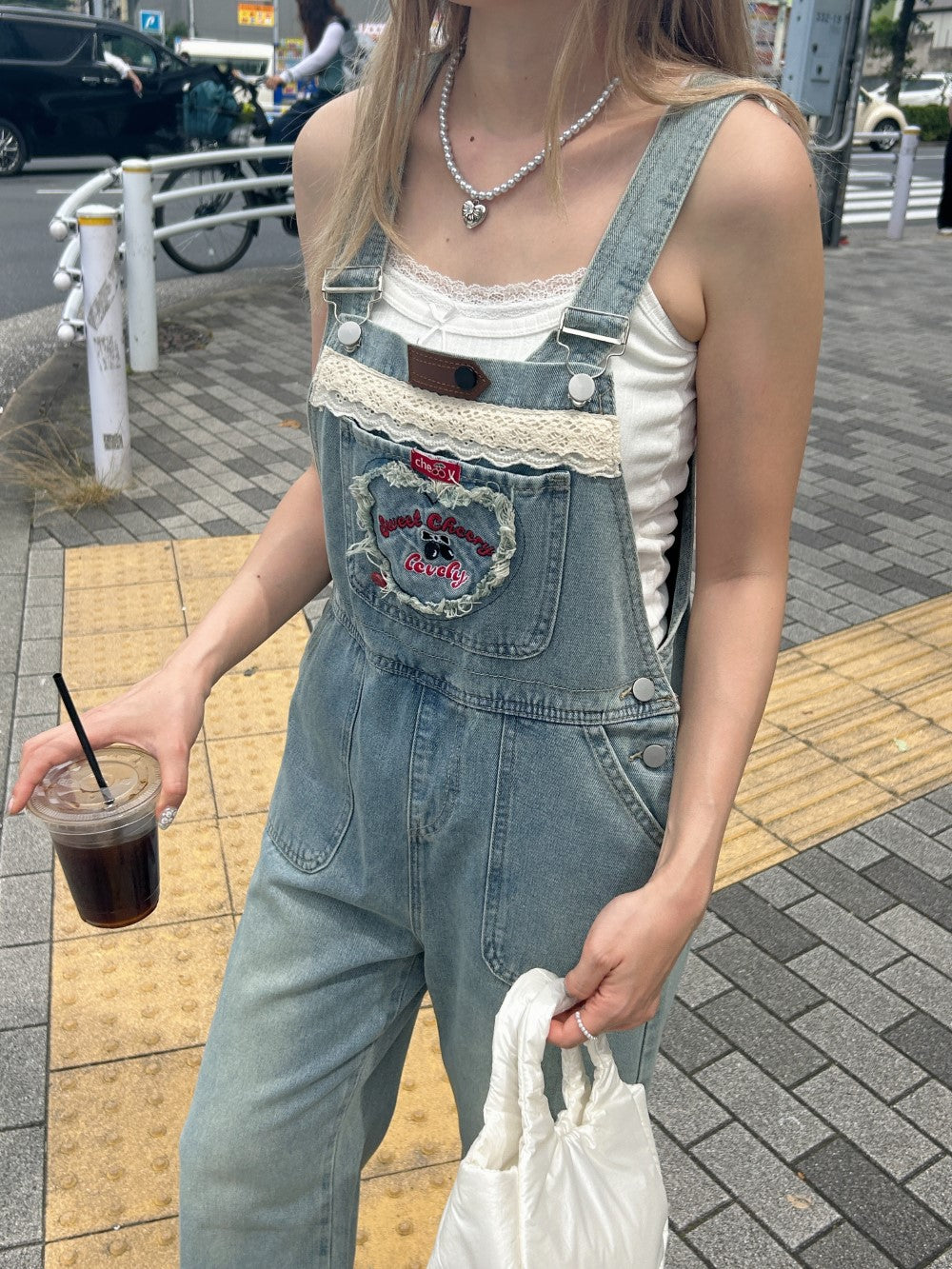 <SL2242644> ハートポケットサロペット