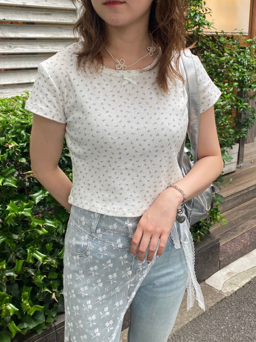 <SL2242614> romantic flower tee