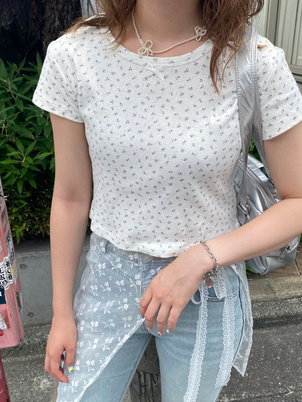 <SL2242614> romantic flower tee