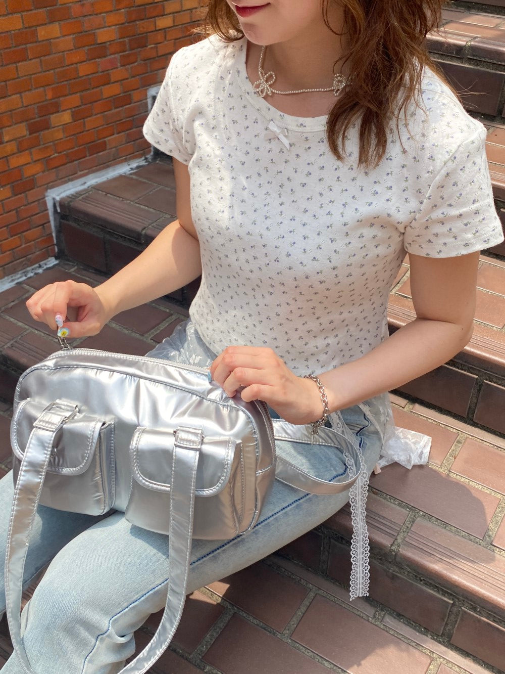 <SL2242614> romantic flower tee