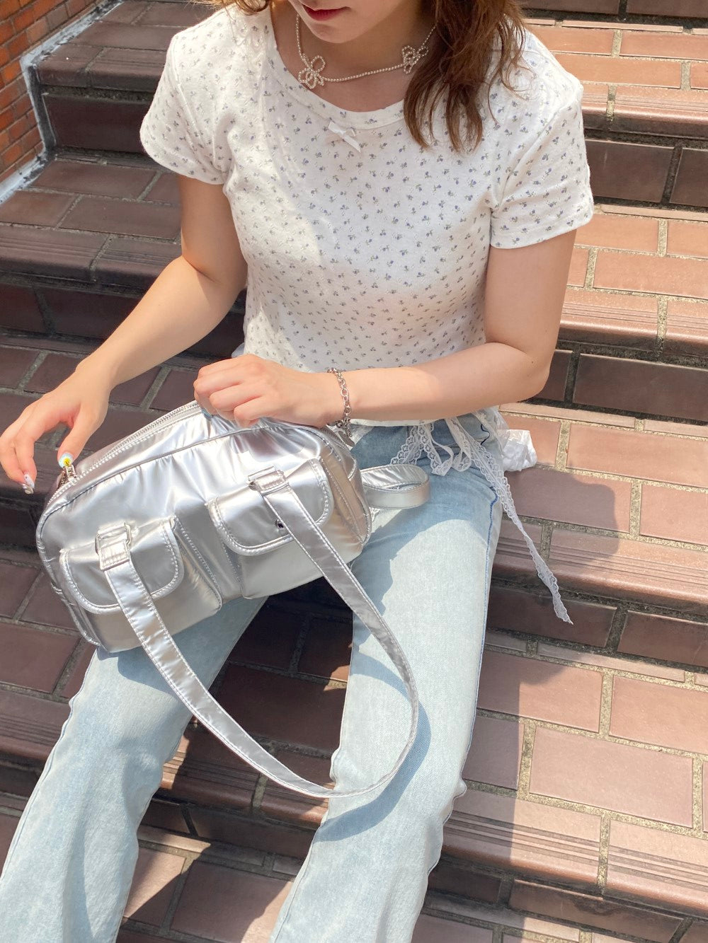 <SL2242614> romantic flower tee