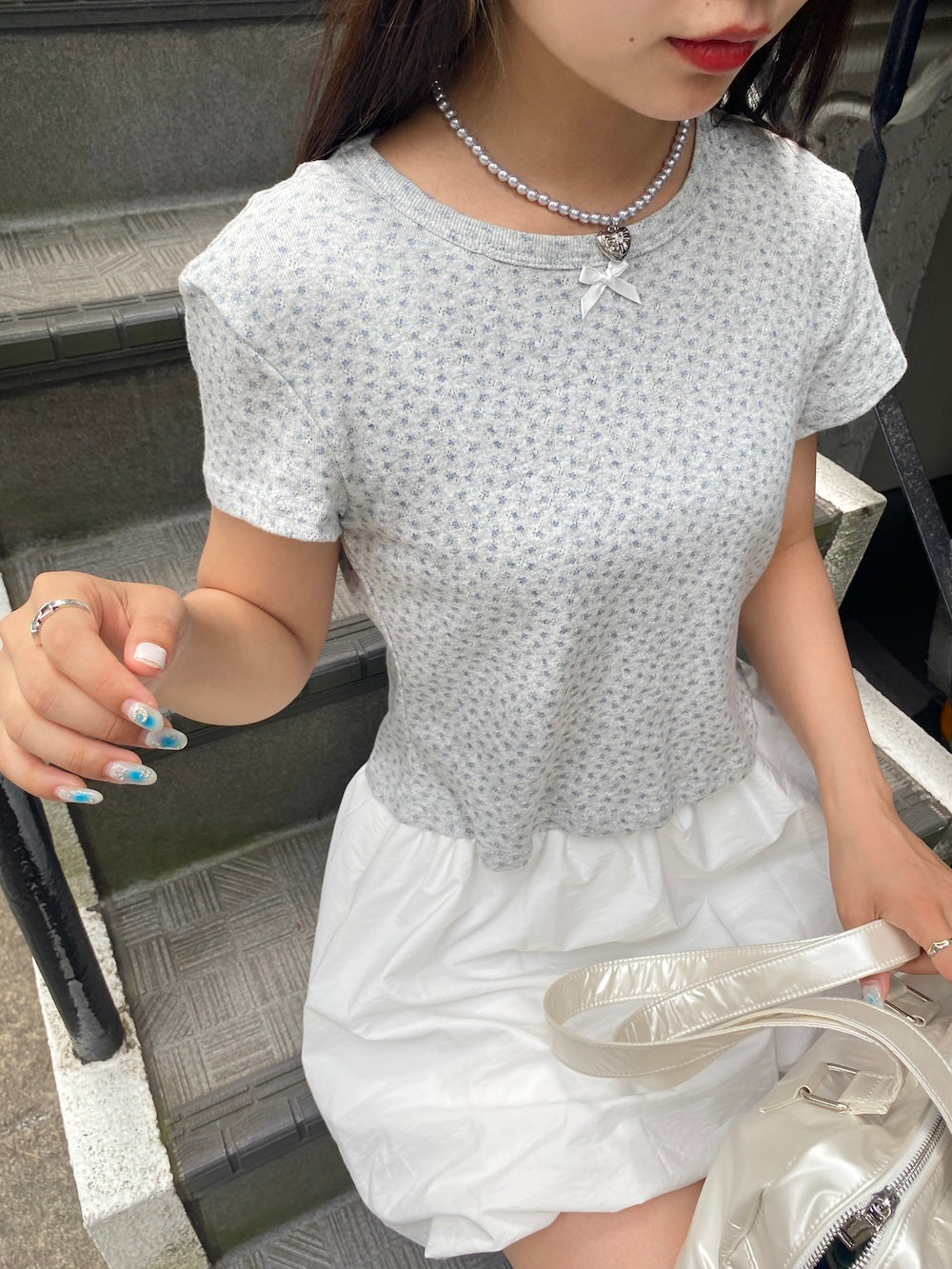 <SL2242614> romantic flower tee