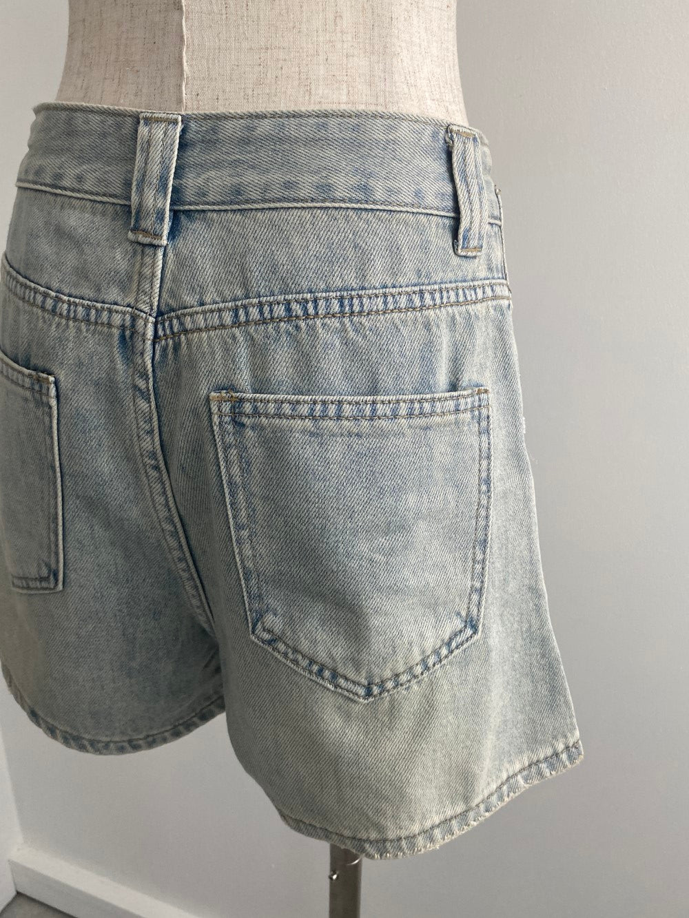 <SL2242635> リボンパールデニムショートパンツ