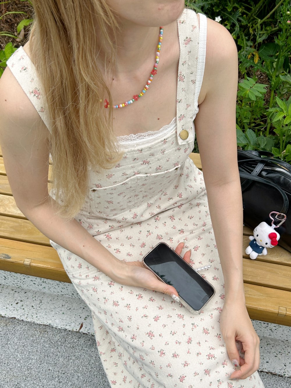 <SL2242660> 小花柄サロペットスカート