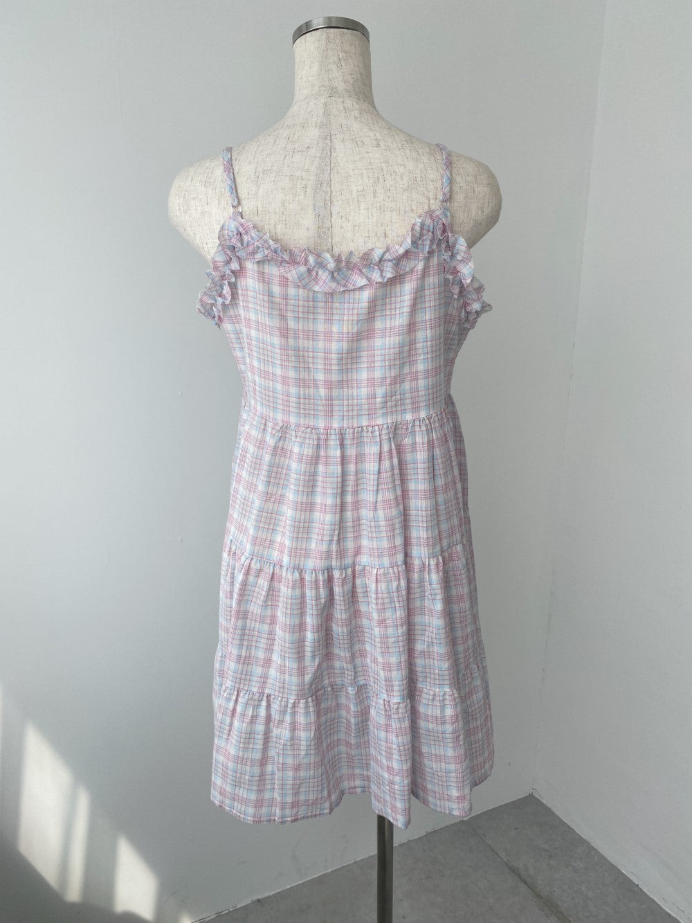 <SL2243604> チェックフリルティアードチュニック